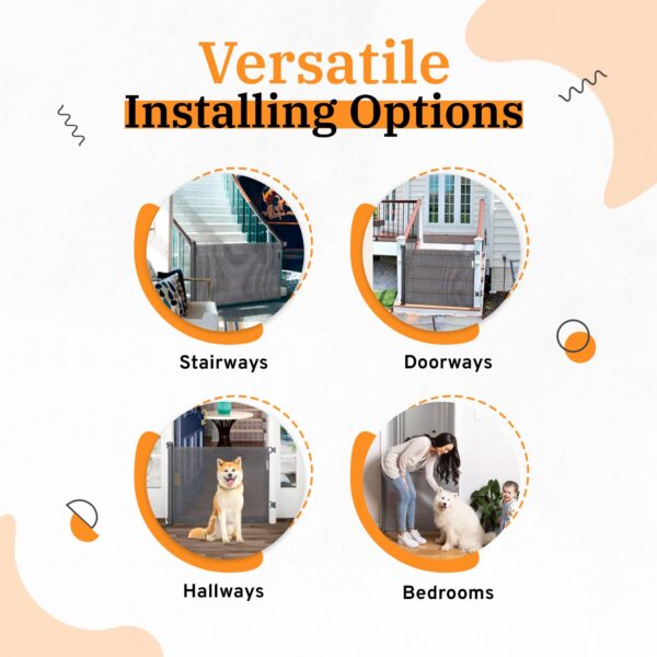 MeeruWorks Dual Lock Retractable Stair Gates - Image 8